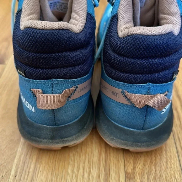 Salomon 7.5 Predict hike mid GTX mallard blue Hiking boot great pre owned cond - Picture 5 of 8
